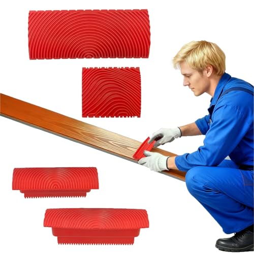 King Origin 4 PCS Wood Grain Tool Set for Wood Texture