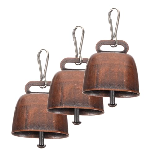 DOITOOL Cow Bells for Crafts Large Metal Pendant Vintage Look Farming Supply Set of 2