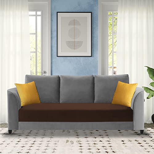 Image of Francis 3 Seater Sofa Set for Living Room (Brown Grey Fabric)