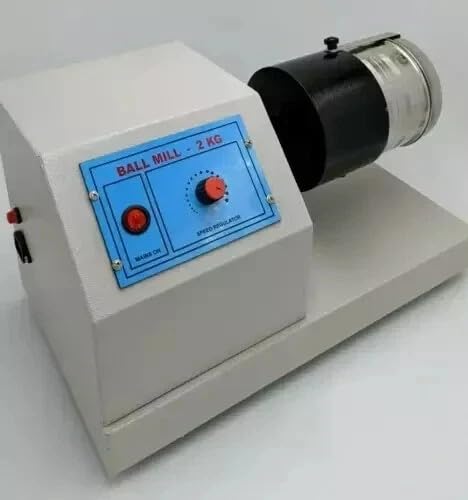 HK GLOBAL Ball Mill 2 kg, Heavy Duty Grinding Mill with Speed Regulator, Laboratory Milling Machine