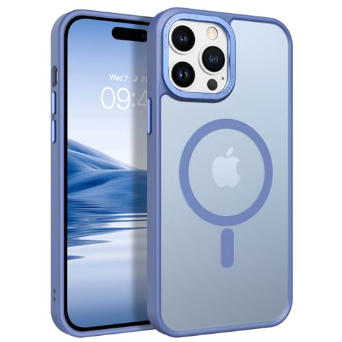 Coque iPhone 14 Pro anti-choc avec aimant Magsafe puissant et dos mat translucide fine
