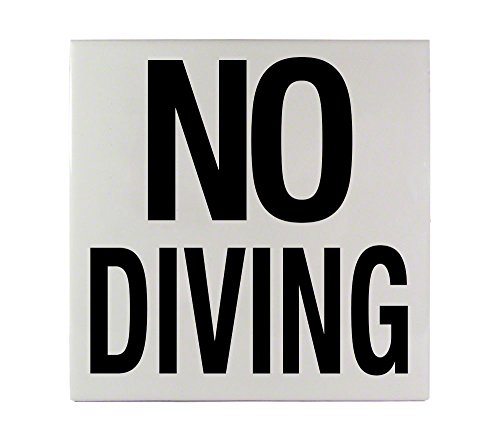 Inlays 6x6 No Diving Message Tile