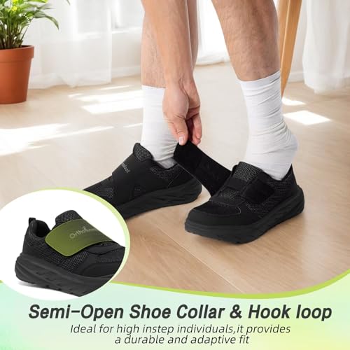 Men's Orthopedic Diabetic Walking Shoes: Wide Toe Box Comfortable Arch Support Plantar Fasciitis Slip On Shoes, Swollen Feet Casual Adjustable Loafers for Foot and Heel Pain Relief4