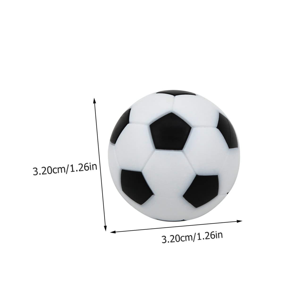 Toyvian 18Pcs Table Footballs Replacement Lightweight Plastic Soccer Accessories for Desk Football Machines for Indoor Fun and