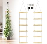 2-Pack Wooden Ladder for Plants – Easy-Install Indoor Plant Ladders, Modern Home Décor & Strong Climbing Support,Trellis for Climbing Plants Indoor.