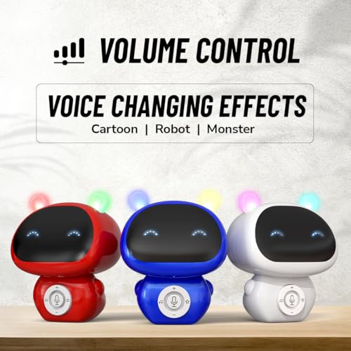 Image of Mirana Mr. Robot | Talkback Feature | Voice Changer | Onboard Music | Volume Control | Interactive Fun Toy for Babies and Kids (White)