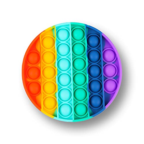 Totti Pop Fidget Toy Push Pop Bubble Fidget Sensory Toys Popper Fidgets Anxiety And Stress Relief For Kids And Adults (Round, Rainbow) #TOP2