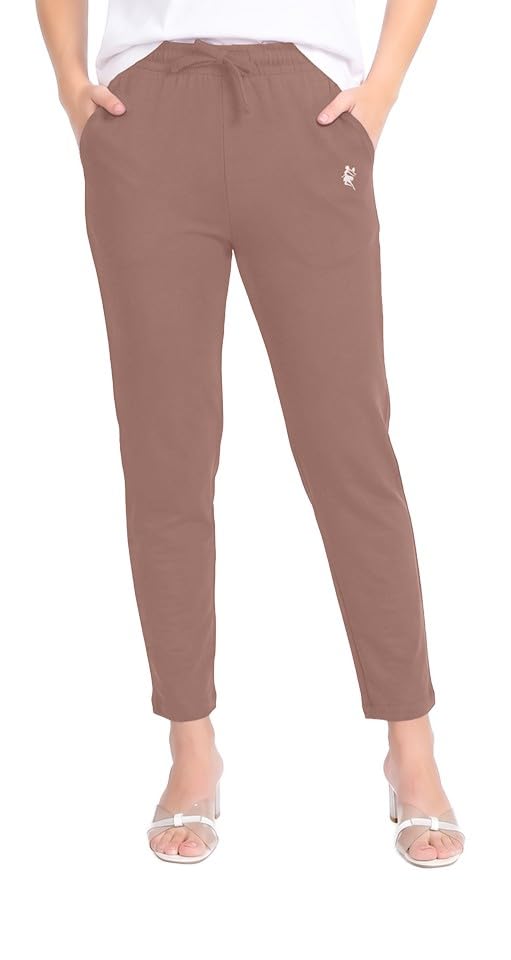 Women's Hosiery Cotton Relaxed Fit Lounge Pants with Drawstring & Pockets-image-24