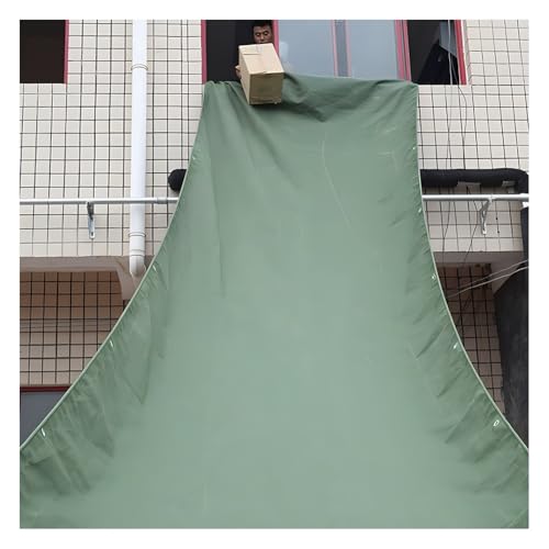 Segeltuch-Rutsche, Hochbelastbar Reißfest Plane, Vorübergehend Baustellenrutsche Für Hochgelegene Lagerhallen Zum Entladen Von Fracht(2x12 m)