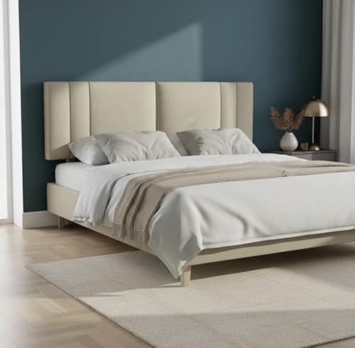 Listado de Cabecera Queen disponible en línea para comprar. 48 DOTICO FORNITURE Design Cabecera Queen Size, Muebles para recamara, Modelo Raya Lateral, Altura Ajustable y diseño Elegante para tu Cama (Natural, Queen Size)