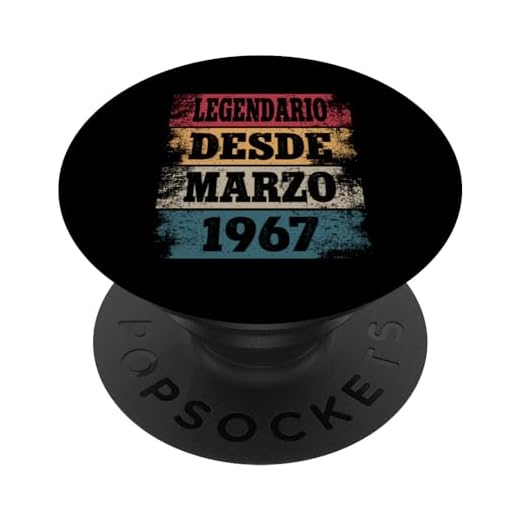 Legendario Desde Marzo 1967 - Cumpleaños 57 Años PopSockets PopGrip Intercambiable