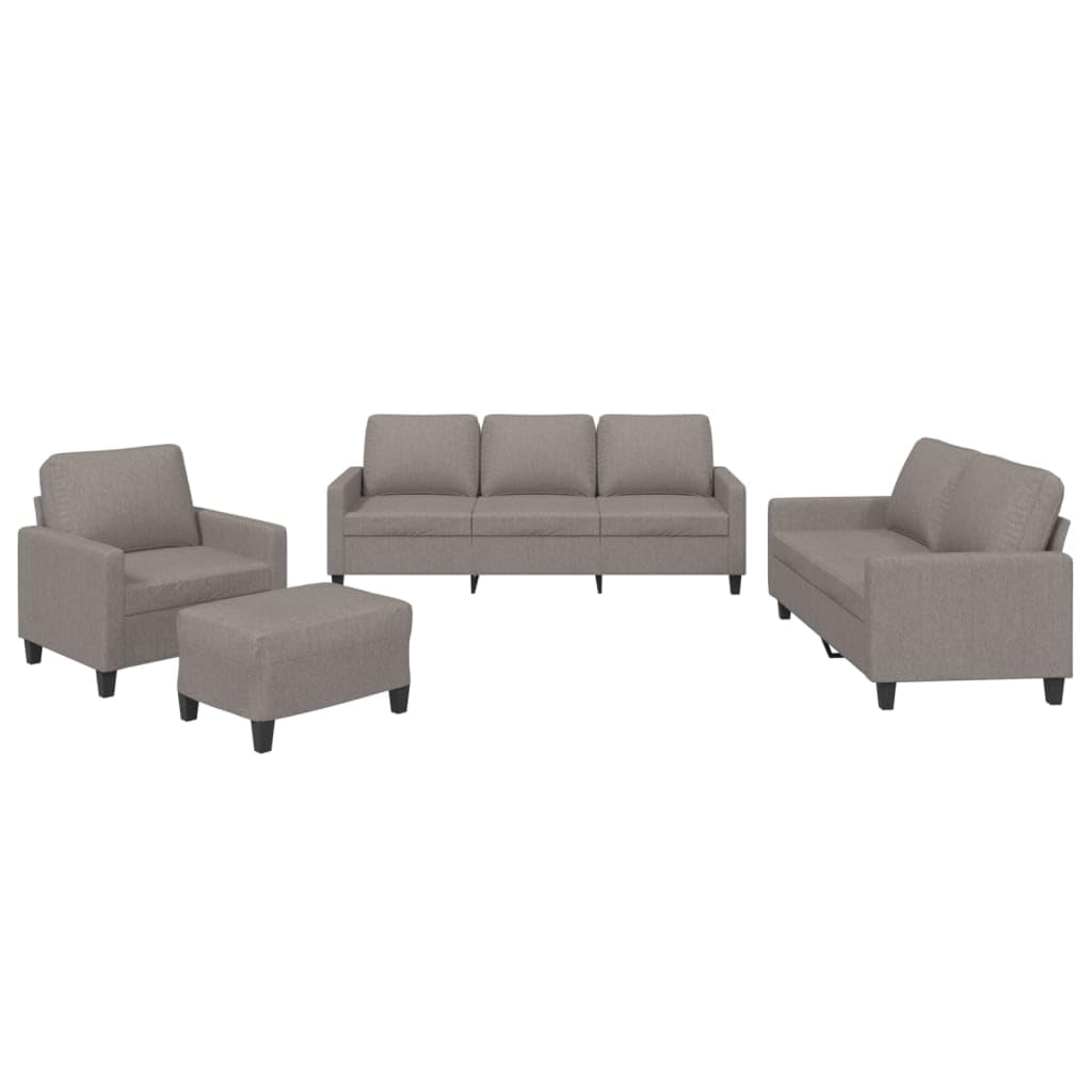 Générique Zestaw 4-osobowej sofy Taupe Fabric
