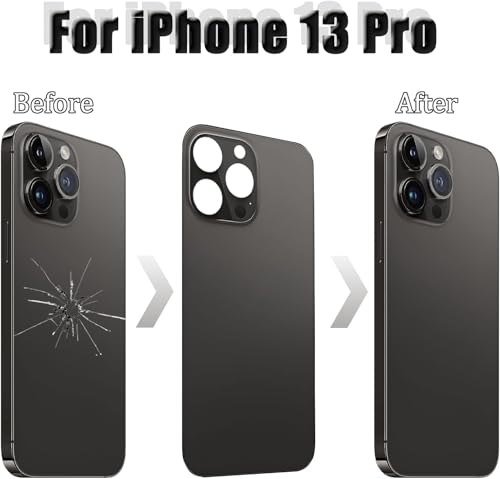 Verre arrière de rechange pour iPhone 13 Pro graphite avec outils - 3