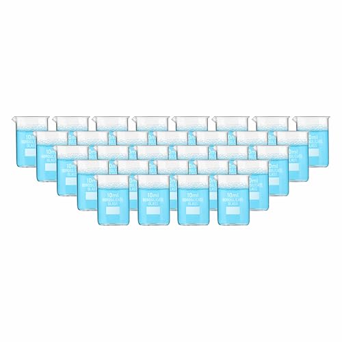 Image of VVS Borosilicate Glass Beaker 10ml pack of 30 of For School College, Lab Laboratry and professional use