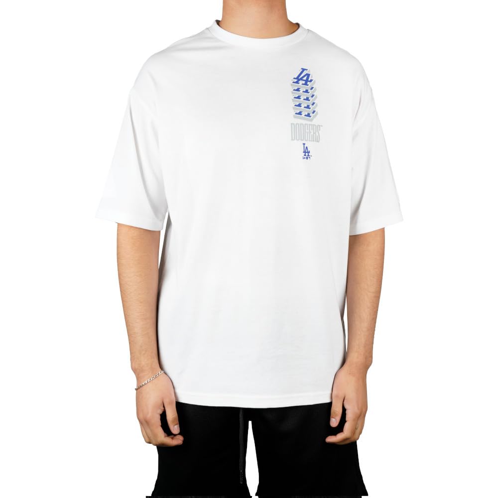 LOS ANGELES DODGERS New Era MLB Wordmark Oversized Tee White