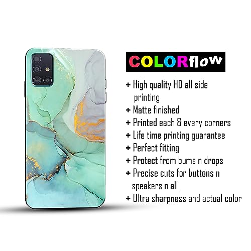 Image of COLORflow Back Cover Compatible with Samsung Galaxy A71 | Beautiful Green Marble | Designer Printed Hard CASE Bumper Back Cover