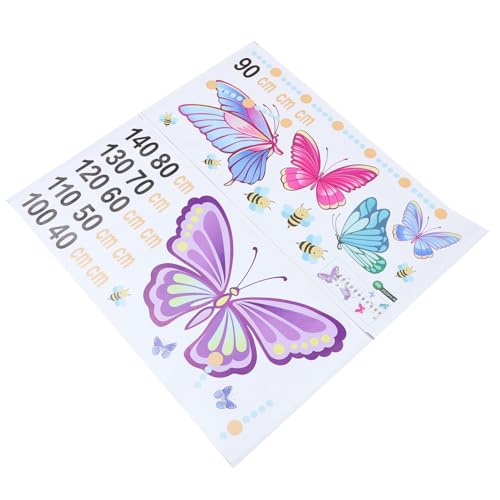 MUSISALY 2 Blätter Teiliges Wandtattoo mit Bunten Schmetterlingen Selbstklebend Wasserfest Ablösbar Dekorativ für Jungen und Mädchen im Kinderzimmer Kindergarten und Wohnzimmer