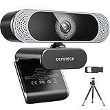 4K Webcam, 2021 DEPSTECH HD 8MP Sony Sensor Autofocus Webcam with Microphone, Privacy Cover and Tripod, Plug and Play USB Computer Web Camera for Pro Streaming/Online Teaching/Video Calling/Zoom/Skype
