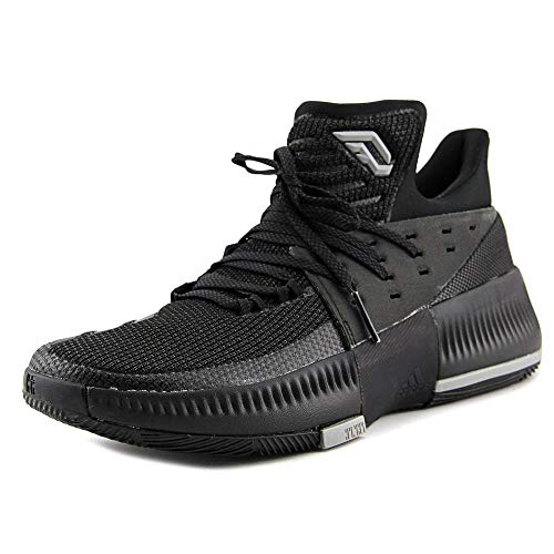 adidas Dame 3 Shoe Mens Basketball 12 Core Black-Core Black-Solid Grey