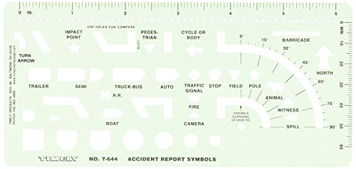 Timely 644T Accident Report Symbols Template,