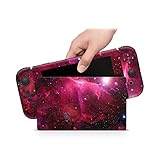 ZOOMHITSKINS Compatible with Nintendo Switch Skin Cover Fuchsia Galaxy Star Astral Lunar Pink Glossy