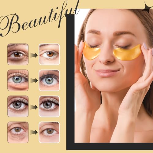 Adofect 31 Pairs Under Eye Patches -Reduce Eye Bags -24K Gold Eye Mask Collagen Under Eye Gel Pads for Puffiness and Dark Circle, Wrinkle, Revitalize and Refresh Your Skin - Thumbnail 4