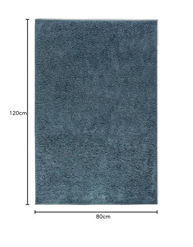 freundin Home Collection Shaggy Rug - Fluffy High Pile Living Room Rug - Plain Soft Easy Care Long Pile for Living Room, Dining Room, Bedroom, Children's Room - Petrol, 80 x 120 cm - Image 2