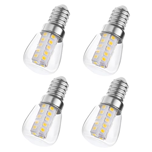 Operitacx 4 Piezas Bombillas LED Frigorífico Luz Cálida Emisión de Calor Base de Tornillo Pequeña Compatibles con Máquinas de Coser y Neveras Fácil Instalación