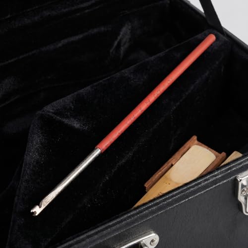 Toddmomy 2 haczyki sprężynowe do klarnetu: 13 cm/5" stalowy haczyk sprężynowy do igły saksofonowej z tuleją antypoślizgową – akcesorium do naprawy instrumentów dętych drewnianych, do fletu i