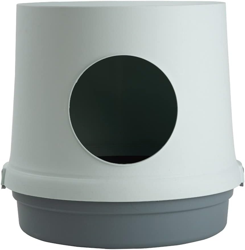 Tree Hole Cats Litter Box Big Pet Toilet Semi Open Large Se Cats Toilet Sandbox Cats WC Tray Scratching Board Pet Supplies (Color : Ice blue) (Ice Blue)