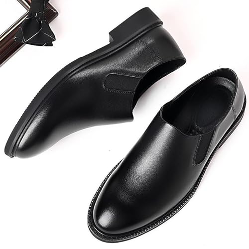 Pointed Matte Men Lazy Shoes，Business Leather Wedding Dress Oxford Shoes for Men Office2