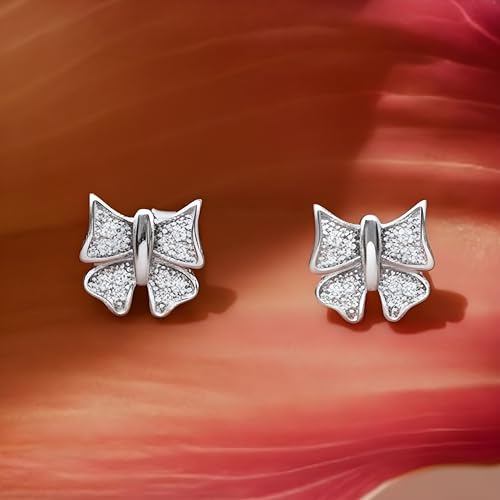 Image of Silver Butterfly Stud Earrings