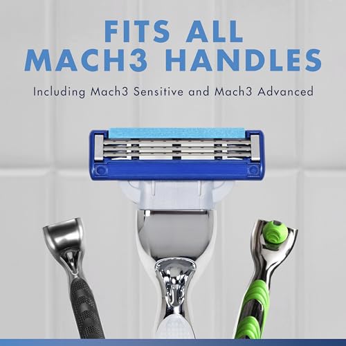Gillette Mach3 Turbo Razors for Men, 1 Handle, 4 Blade Refills - image 2
