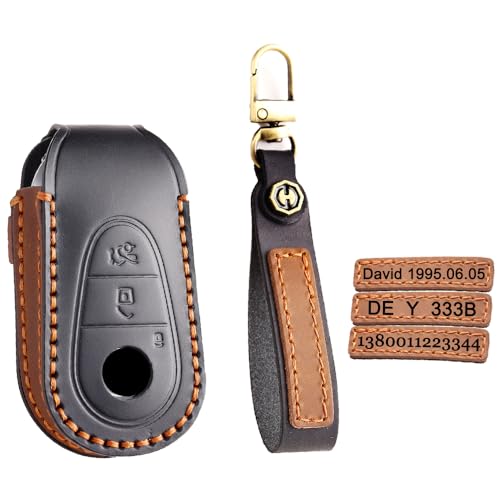 Étui clé Mercedes en cuir contre les rayures protection 3 boutons S350 C200 W203