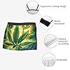 Cannabis Leaf Marijuana Psychedelic Fire Green Yellow Men'S Boxer Briefs Cool Underwear For Men Soft Comfortable