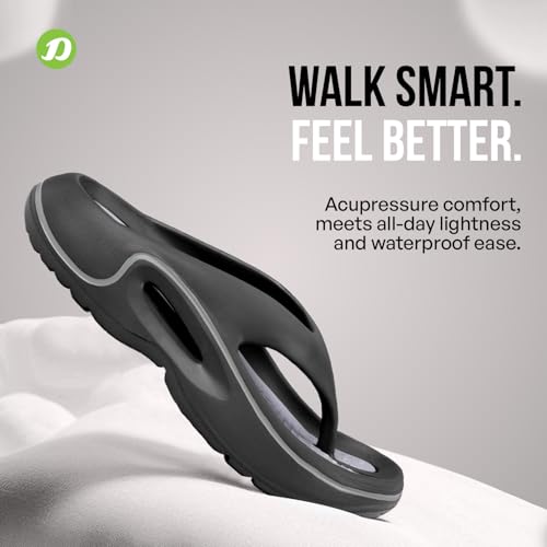 Image of DOCTOR EXTRA SOFT Men's Premium Slippers with Soft Acupressure Foot Massager for Adult | Comfortable & Light Weight| Stylish & Anti-Skid | Casual Waterproof & Everyday Flip Flops for Gents & Boys D-544