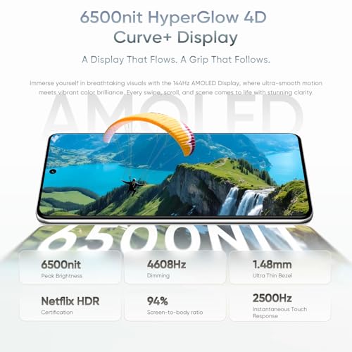 Image of realme 16 Pro+ 5G Smartphone 8+256GB, 144Hz AMOLED Display, 7000mAh Battery, 80W SuperVOOC, 200MP Periscope Primary Camera 50MP Front Camera, Snapdragon 7 Gen 4, IP69, Grey