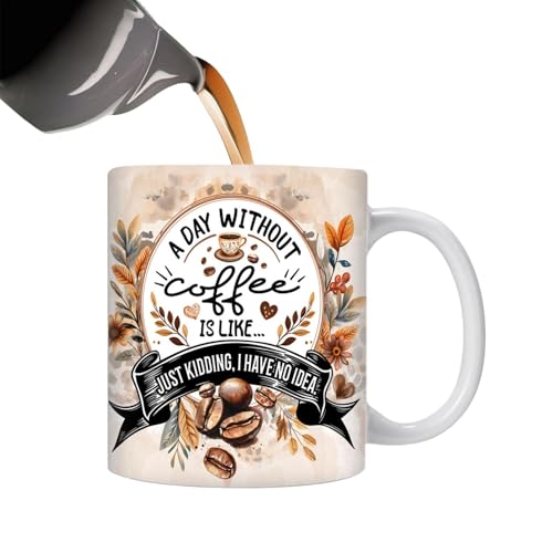 350ml Coffee Mug, Ceramic Mug with Phrase, Tea Mugs for Coffee Lovers, Hot Chocolate Ceramic Mug, Drinking Water Cup, Work Home Kitchen Mug, Coffee-Themed Tea Mug, Stylish Ceramic Coffee Cup