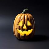 Maße: (H) 27cm x (D) 20cm Lights4fun Halloween LED Kürbis Laterne 27cm Halloween Deko Batteriebetrieb