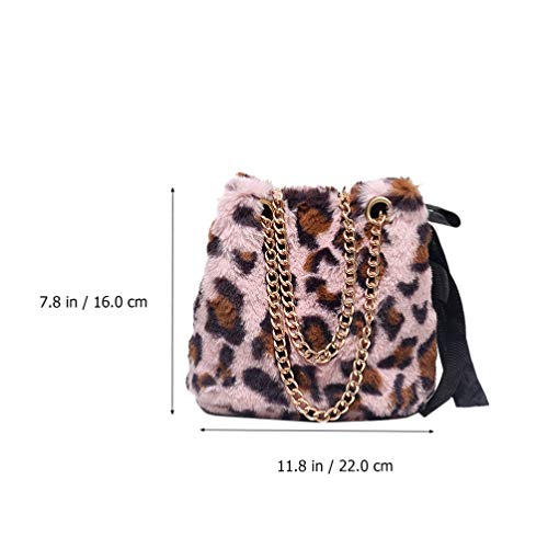 KESYOO Bolsa de Ombro de Pelúcia da Moda Bolsa de Corpo Cruzado para Mulheres Senhora (Rosa)