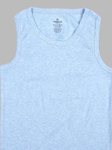 Image of KiddoPanti Boys 100% Cotton Vest Pack of 3 | Cotton 1x1 Rib Knit Sleeveless Innerwear | Soft & Breathable Kids Vest