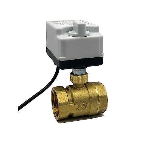 Vanne à bille motorisée 220V en laiton massif de haute précision hydraulique
