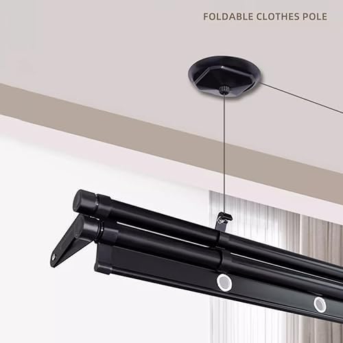 Clothes Drying Rack Hand Operated Lifting Clothes Hanger Indoor Balcony Automatic Household Manual Top Mounted Clothes Hanger Laundry Drying Rack