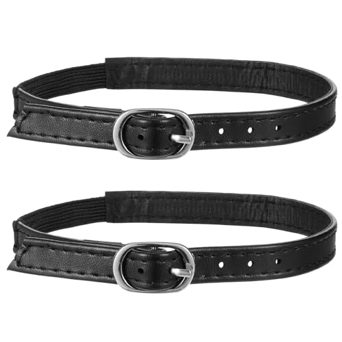 2 Pcs Ankle Strap for Heels Replacement Shoe Straps for Heels Elastic High Heel Bands Detachable Shoe Straps Applicable to Lady High Heel Loose Shoelace Slippers Sandals (Black)