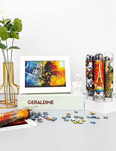 Mini Jigsaw Puzzles For Adults (4 Packs) Double-Sided Puzzle With Reference Blueprint, Micro Puzzle, Comes With Tweezers For Small Puzzles, Suitable As A Gift #TOP6