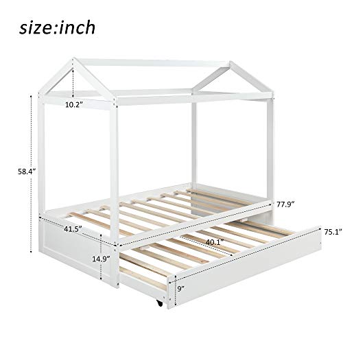 house bed frame with trundle