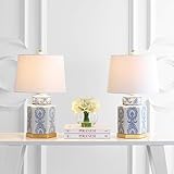 Safavieh Lighting Collection Bodin Blue/White 23-inch Bedroom Living Room Home Office Desk...