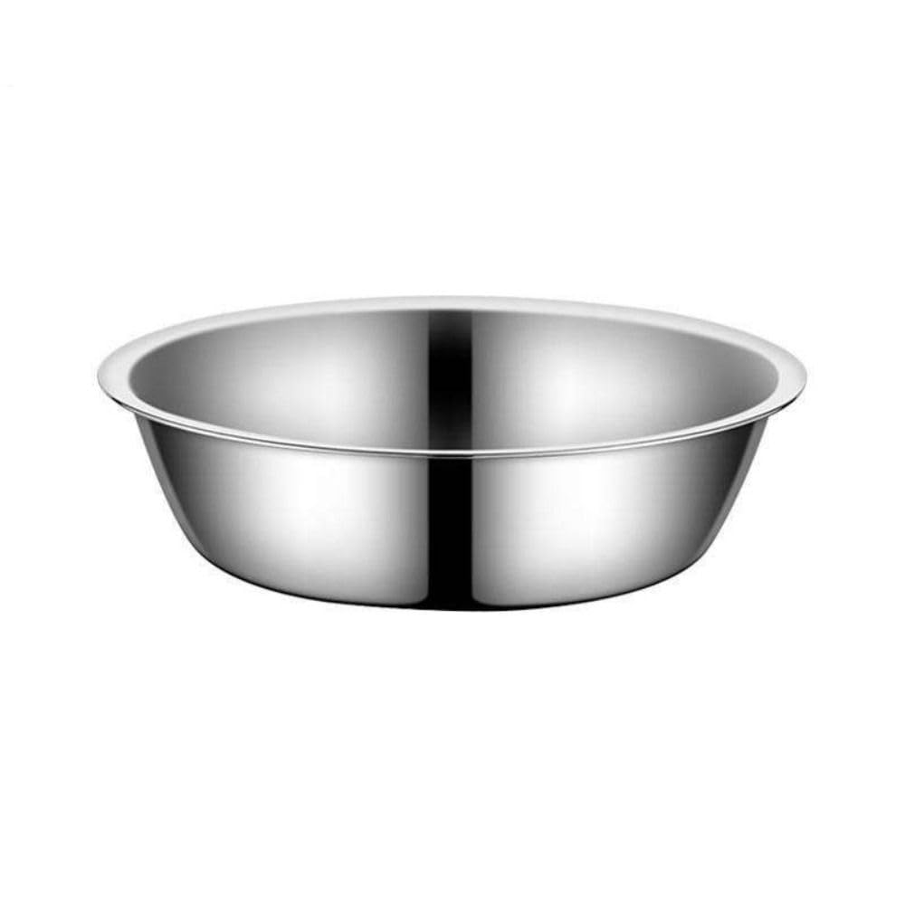Large Capacity Stainless Steel Dog Bowl, Metal Cat Water Feeder, Dog Food Drinking Bowl Pet Supplies(M)
