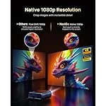 NexiGo PJ40 Ultra Outdoor Netflix Projector, Officially Licensed Netflix/YouTube/Prime Video, 800 ANSI Lumen, AI Image Enhancement, Native 1080p, 20W Speaker, 4K Support Video Projector, Auto Keystone - Image 3