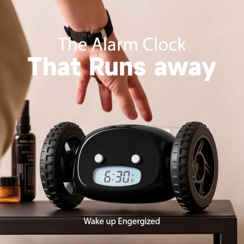 CLOCKY Runaway Digital Loud Rolling Alarm Clock for Heavy Sleeper Adults - image 3